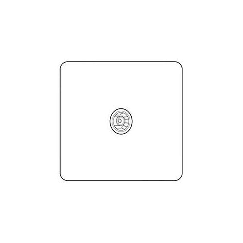 Studio Range Polished Nickel Switches & Sockets, Y08 - 1 Gang Non-Isolated TV Coaxial Socket by Heritage Brass By M-Marcus