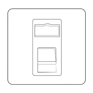 Primed White Flat Square Plate QPW-1 Gang RJ45 by Heritage Brass By M-Marcus