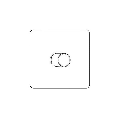 Executive Range Matt White with Polished Chrome Switches & Sockets, EX20 - 1 Gang TED Dimmer (Compatible with LED Lamps) by Heritage Brass By M-Marcus