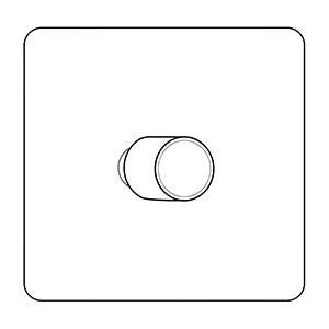Primed White Flat Square Plate QPW-1 Gang Trailing Edge Dimmer by Heritage Brass By M-Marcus