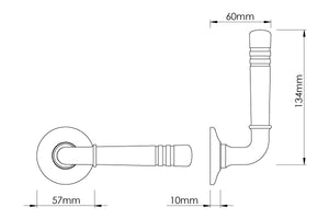 Croft - Legacy Door Handle on Covered Rose 115COV57A by Croft Ironmongery