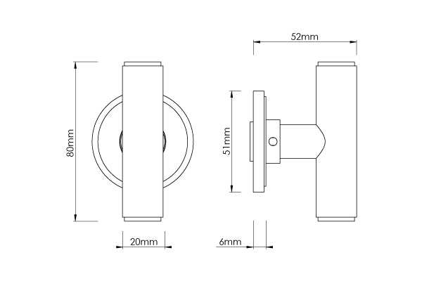 Croft - Avenue T-Bar Mortice Knob on Covered Rose 157 by Croft Ironmongery