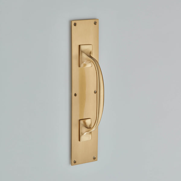 Croft Ironmongery, Pull Handle on Plate-1651, Door Pull Handle, Pull Handles