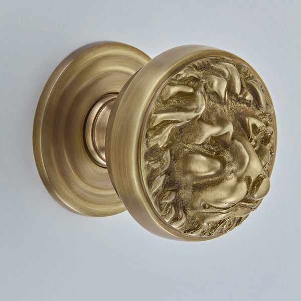 Croft Ironmongery, Lion's Head Centre Door Knob-1734, Exterior Hardware, Centre Door Knobs