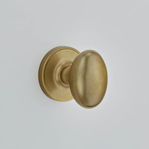 Croft - Large Oval Mortice Knobs on Raised Edge Covered Rose 1754LCOV65B by Croft Ironmongery