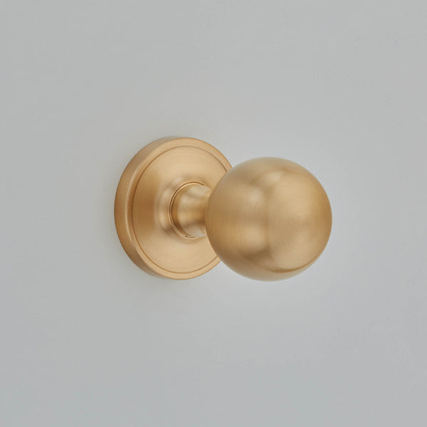Croft - Large Ball Mortice Knobs on Raised Edge Covered Rose 1756LCOV65B by Croft Ironmongery
