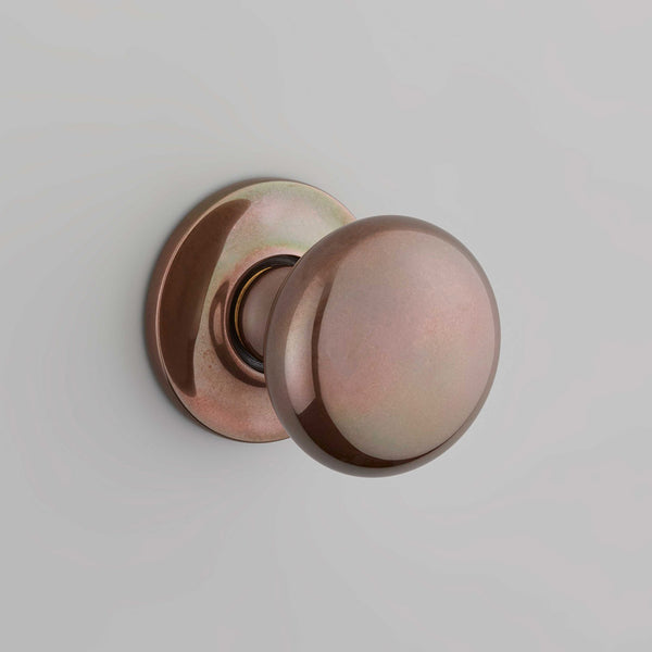 Croft - Cushion Mortice Knob Furniture on Plain Covered Rose 1757COV57A by Croft Ironmongery