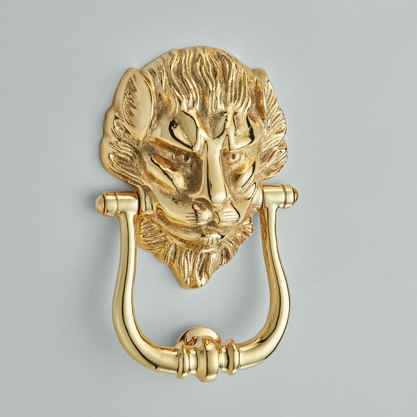 Croft Ironmongery, Lions Head Knocker-1768, Exterior Hardware, Door Knockers