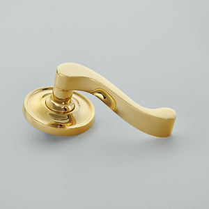 Croft Ironmongery, Lichfield Lever on Raised Edge Covered Rose, Unsprung-1902COV57B, Door Handles, Edge Pull Handles