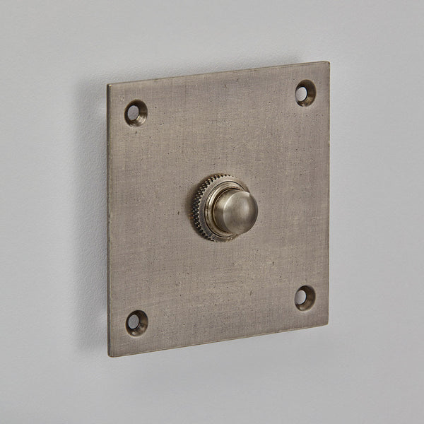 Croft Ironmongery, Square Bell Push-1911, Exterior Hardware, Bell Pushes