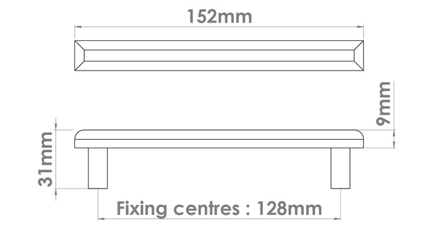 Croft - Pillow Cabinet Handle 197 by Croft Ironmongery