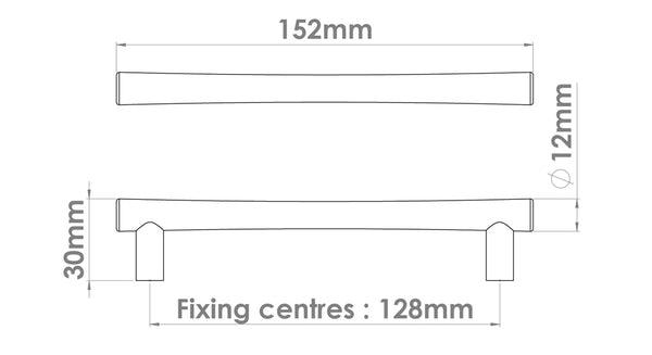 Croft - Roka Cabinet Handle 198 by Croft Ironmongery