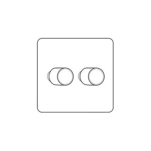 Victorian Polished Brass Switches & Sockets, V - 2 Gang Dimmer 250 watts (Compatible with halogen/ incandescent bulbs) by Heritage Brass By M-Marcus