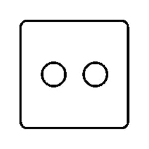 Primed White Screwless YPW-2 Gang Dimmer (400 watts) by Heritage Brass By M-Marcus