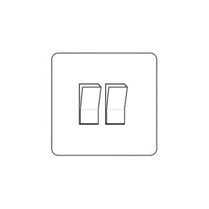 Clarity Perspex Range Clear Perspex (Project Finish) 2 Gang 2-Way Rocker Switch by Heritage Brass By M-Marcus