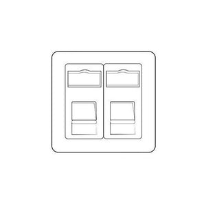 Clarity Perspex Range Clear Perspex (Project Finish) 2 Gang Secondary Line Socket