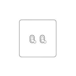 Hoxton Paintable Range Primed White (Paintable) 2 Gang 2-Way Stockholm Toggle Switch