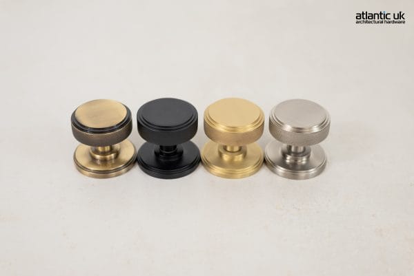 Millhouse Brass Harrison Brass Knurled Mortice Knob on Concealed Fix Rose - additional image