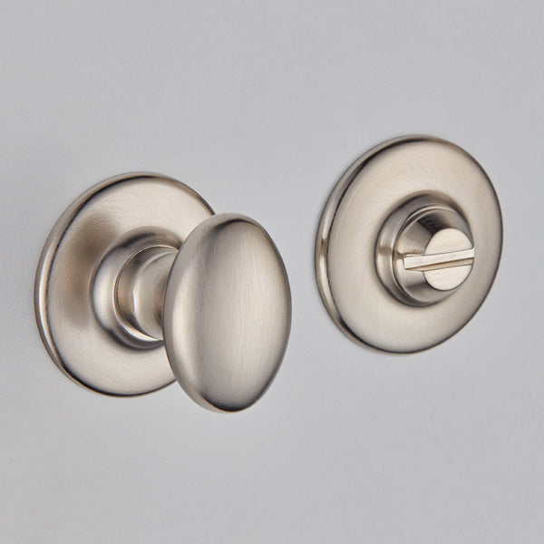 Croft Ironmongery, Oval Knob Turn and Release Arc Covered Rose-2248, Escutcheons & Privacy Thumbturns, Thumbturn & Release