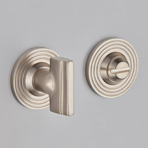 Croft Ironmongery, Stepped Turn and Release Reeded Covered Rose-2252, Escutcheons & Privacy Thumbturns, Thumbturn & Release