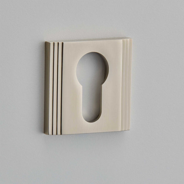 Croft Ironmongery, Square Straight Step Escutcheon-238, Escutcheons & Privacy Thumbturns, Escutcheons