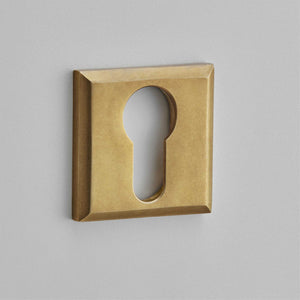 Croft Ironmongery, Square Pillow Escutcheon-239, Escutcheons & Privacy Thumbturns, Escutcheons, Square Escutcheons