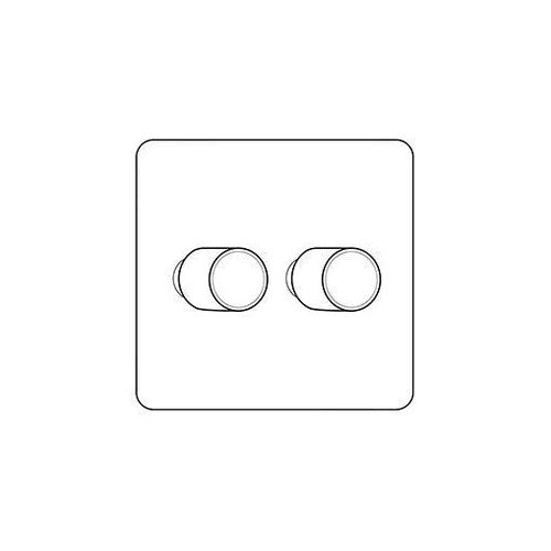 Windsor Range Aged Brass Switches & Sockets, WN50 - 2G Multi Location Primary Dimmer by Heritage Brass By M-Marcus
