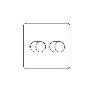 Executive Range Matt White with Polished Chrome Switches & Sockets, EX20 - 2G Multi Location Secondary Dimmer by Heritage Brass By M-Marcus