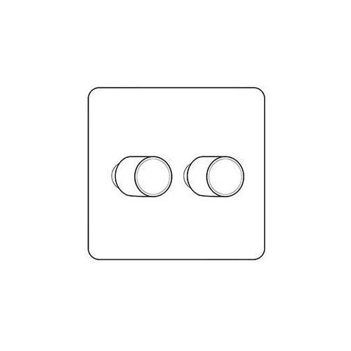 Executive Range Matt White with Polished Chrome Switches & Sockets, EX20 - 2G Multi Location Secondary Dimmer by Heritage Brass By M-Marcus