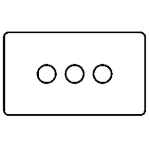 Executive Range Matt White with Polished Chrome Switches & Sockets, EX20 - 3 Gang Dimmer 250 watts (Compatible with halogen/ incandescent bulbs) by Heritage Brass By M-Marcus