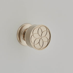 Croft - Geo Mortice Knobs on Concealed Rose 3005 by Croft Ironmongery