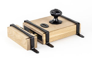 From The Anvil, Oak Box Lock & Octagonal Knob Set, Security Products, Rim Locks & Latches