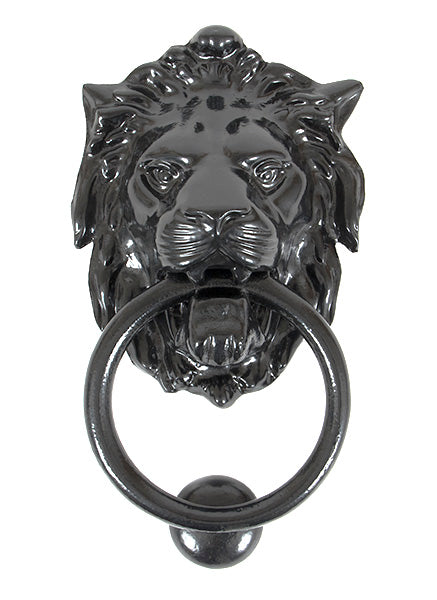 Black Lion Head Door Knocker