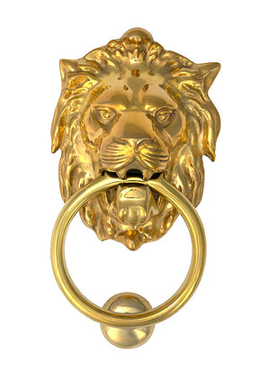 From The Anvil, Lion Head Door Knocker, Exterior Door Hardware, Bolt-Through Door Knockers