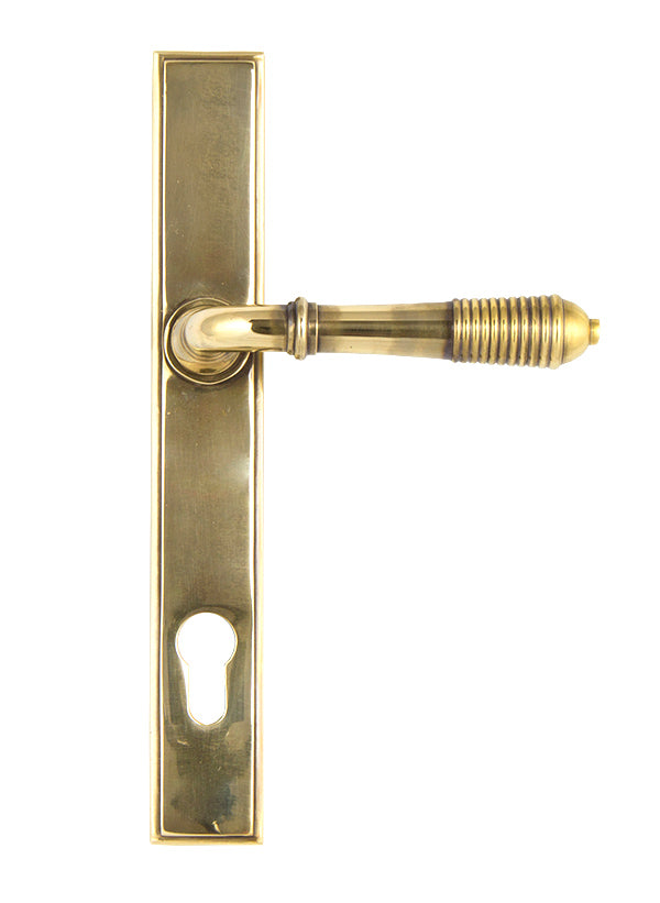 From The Anvil, Reeded Slimline Lever Espag. Lock Set, Door Handles, Espagnolette