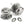 From The Anvil's Pewter Patina Octagonal Mortice/Rim Knob Set