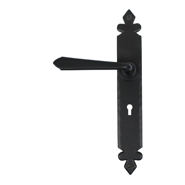 Black Cromwell Lever Lock Set