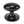 Black Oval Mortice/Rim Knob Set