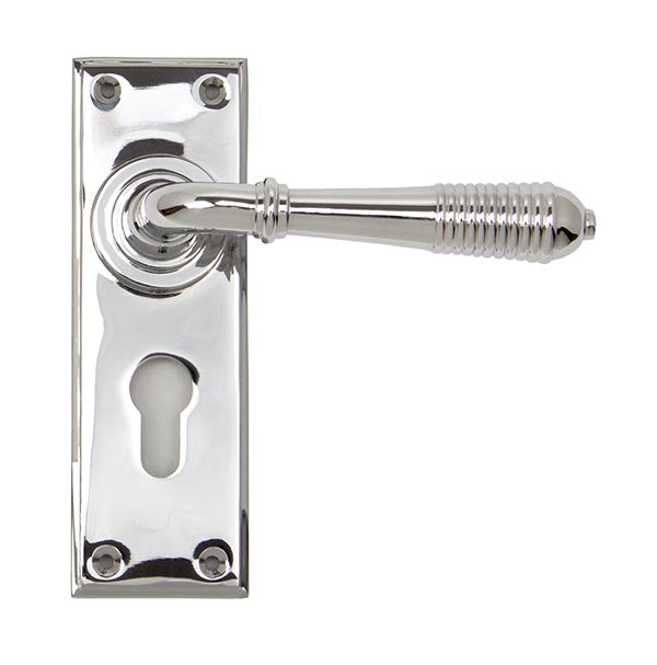 From The Anvil, Reeded Lever Euro Lock Set, Door Handles, Lever Euro