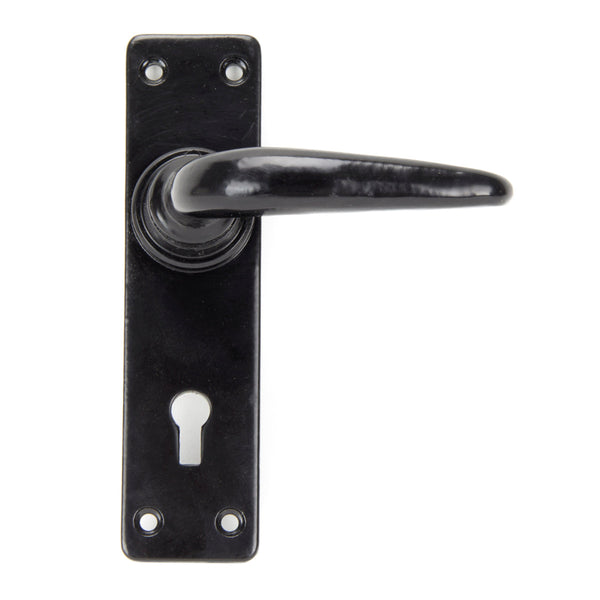 Black Smooth Lever Lock Set
