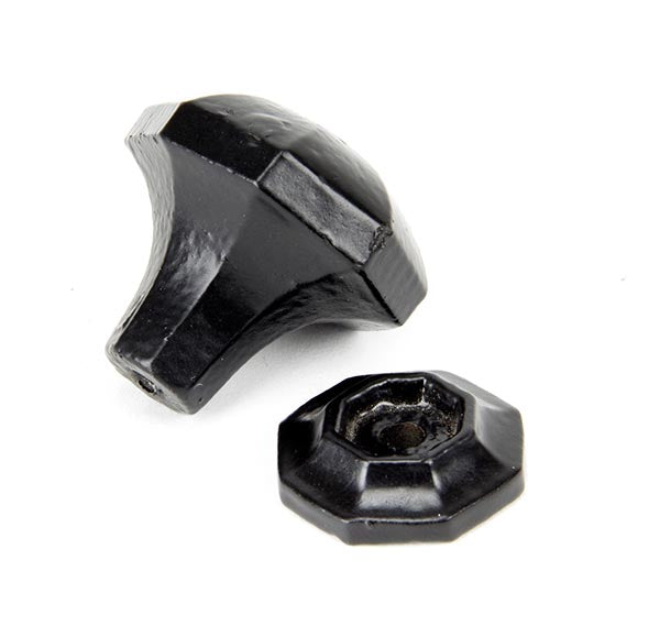 Black Octagonal Cabinet Knob - Small