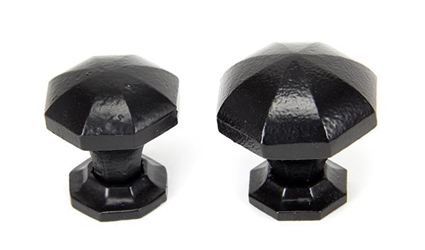 Black Octagonal Cabinet Knob - Small