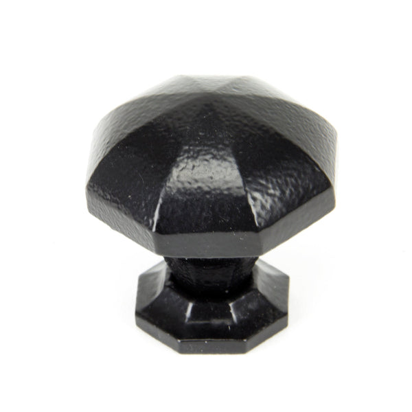 Black Octagonal Cabinet Knob - Large
