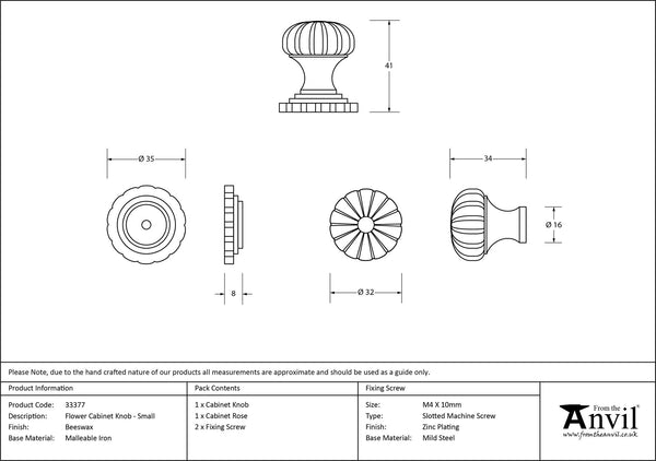 Flower Cabinet Knob by From The Anvil