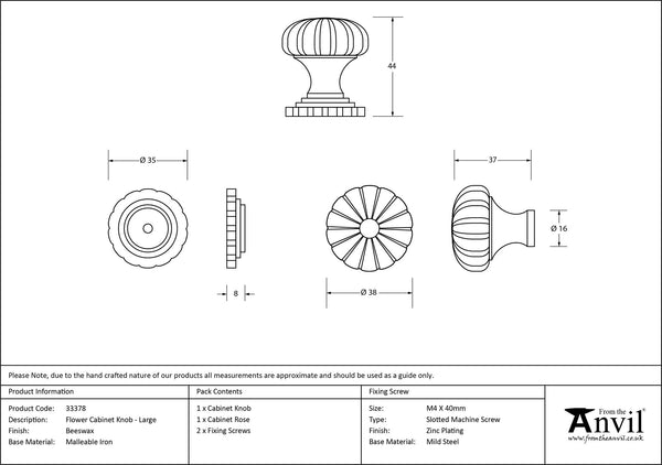 Flower Cabinet Knob by From The Anvil