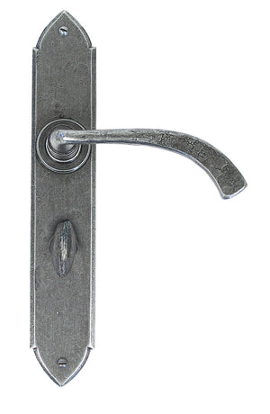 From The Anvil, Gothic Curved Sprung Lever Bathroom Set, Door Handles, Lever Bathroom