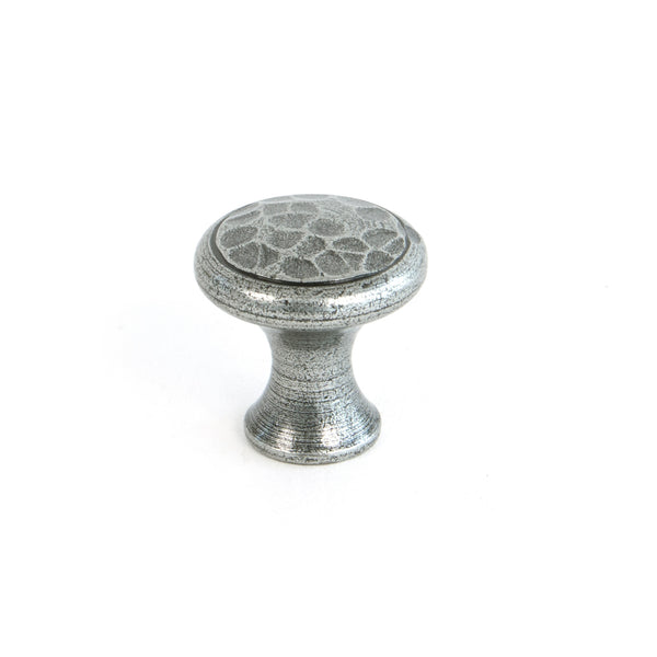 From The Anvil's Pewter Patina Hammered Cabinet Knob