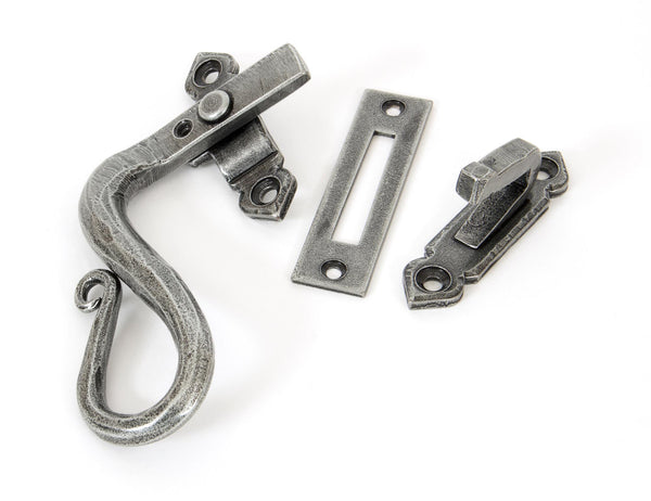 From The Anvil's Pewter Patina Locking Shepherds Crook Fastener