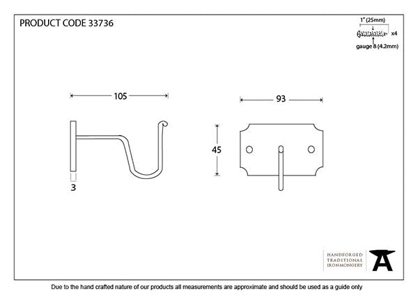 Pewter Mounting Bracket (pair)