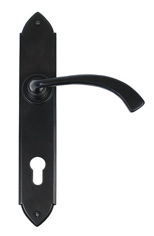 From The Anvil, Gothic Curved Lever Espag. Lock Set, Door Handles, Espagnolette